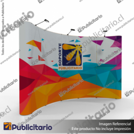 PANEL-ARANA-PAI-CURVO-DOBLE-GRAFICA-5-CUERPOS---CARRO-BASICO---LAMINAS-PAI---FOCOS-HALOGENO