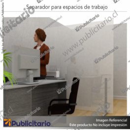 BIOMBO-SEPARADOR-AMBIENTES-PA-10MM-SIN-MARCO-70x200-CMS-COLOR-OPAL-CON-TOPES-REGULABLES