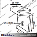 SOPORTE-CLIP-PARA-TECHO-L-15x20-MM