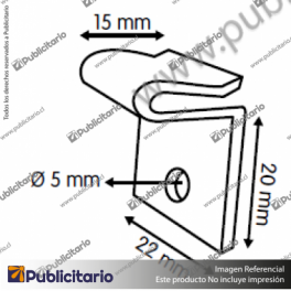 SOPORTE-CLIP-PARA-TECHO-L-15x20-MM